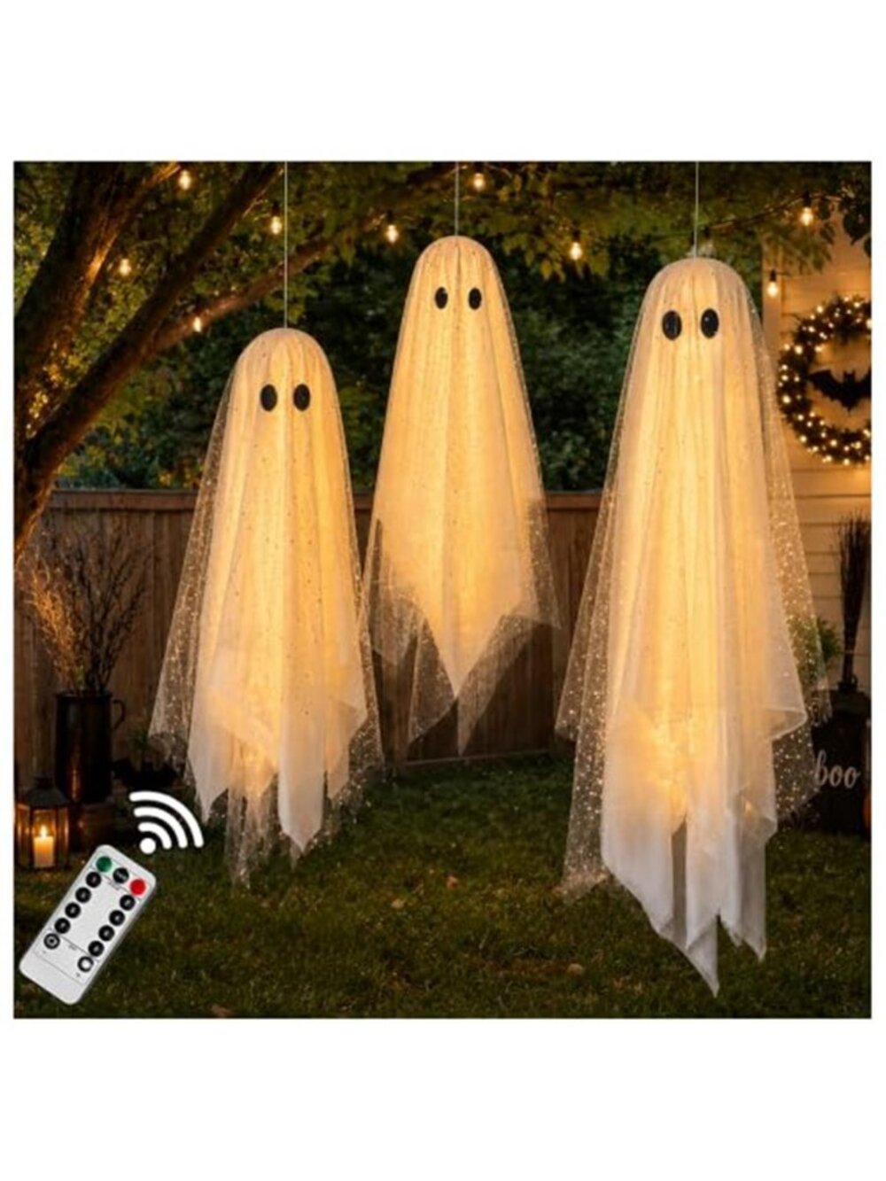 Halloween Decorations outdoor/indoor-3pcs Hanging Ghost Decor with